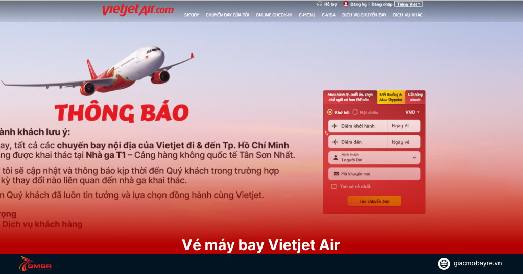 Vé máy bay giá rẻ Vietjet Air