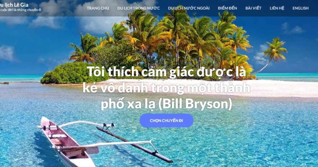 Giao diện website của đại lý Lê Gia
