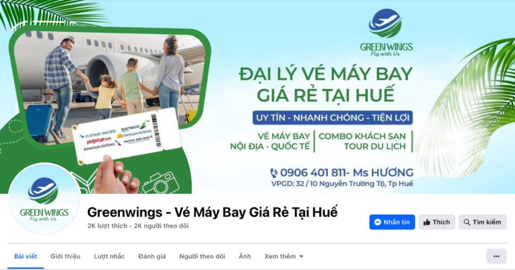 Greenwings nằm trong top đầu đại lý vé máy bay tại TP Huế uy tín
