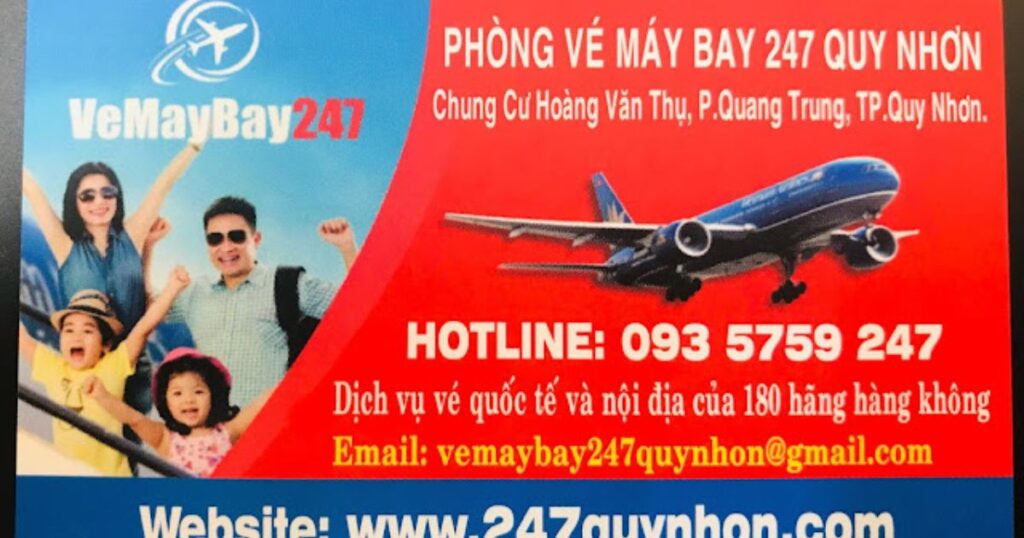 Đại lý vé máy bay 247 tại Thành phố Quy Nhơn
