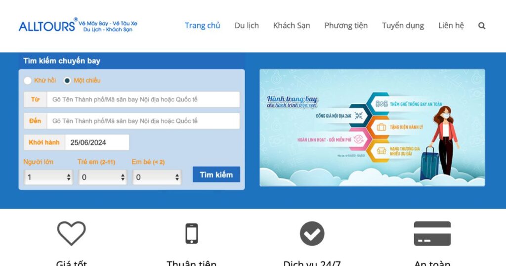 Alltours hỗ trợ khách hàng 24/7 trong suốt hành trình bay
