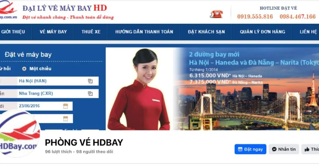 Đại lý vé máy bay Hà Nội - HDBay