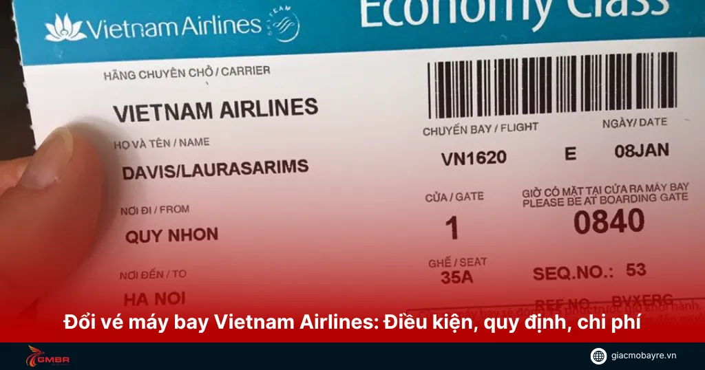 đổi vé máy bay vietnam airlines