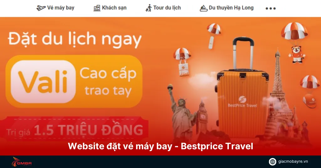 Giao diện đặt vé trực quan của BestPrice Travel