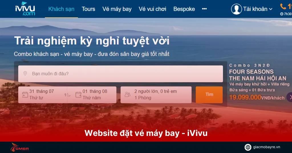  iVIVU.com là nền tảng đặt vé máy bay được nhiều người lựa chọn