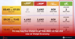 hạng vé eco vietjet