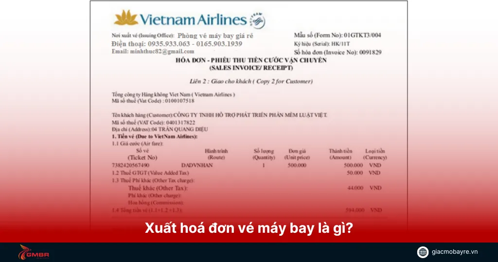 Xuất hoá đơn vé máy bay là xuất hóa đơn giá trị gia tăng 