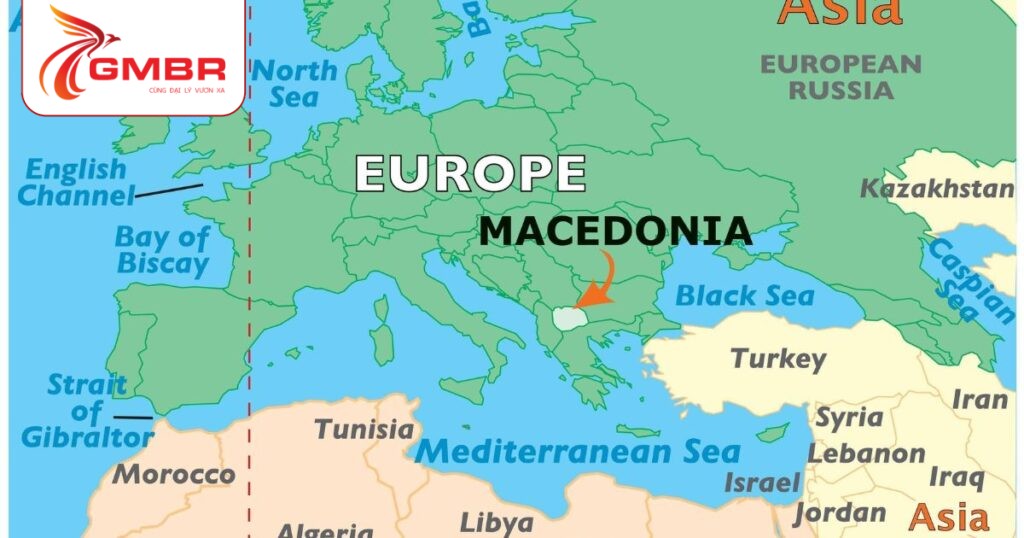 Vị trí địa lý Bắc Macedonia