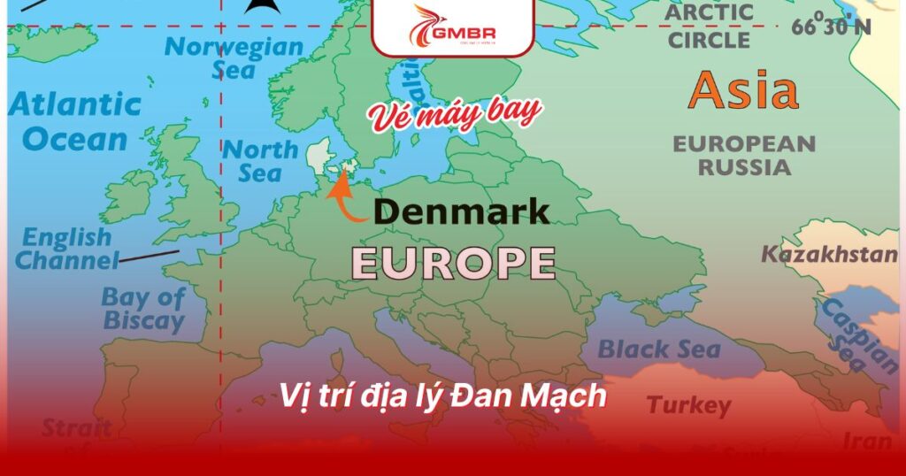 Du lịch Đan Mạch: Thời điểm du lịch, Địa điểm, Lịch trình du lịch & Hãng hàng không khai thác chuyến bay đến Đan Mạch 1 Vị trí địa lý Đan Mạch