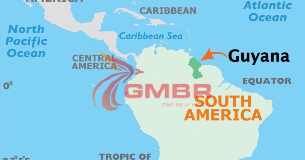 Du lịch Guyana: Địa điểm, Lịch trình du lịch & Hãng hàng không khai thác chuyến bay đến Guyana 1 Vị trí địa lý Guyana