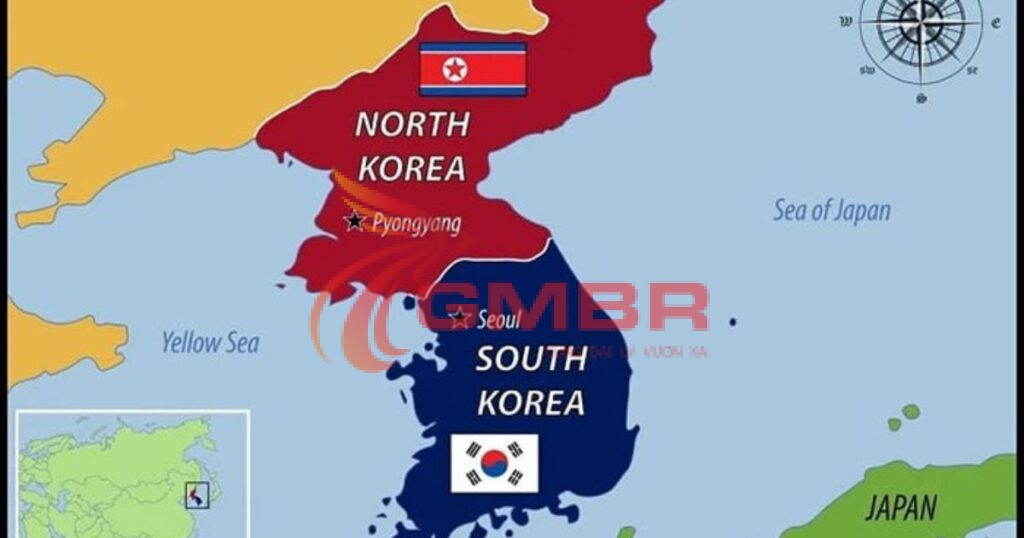 Du lịch Hàn Quốc: Thời điểm du lịch, Địa điểm, Lịch trình du lịch & Hãng hàng không khai thác chuyến bay đến Hàn Quốc 1 Vị trí địa lý Hàn Quốc