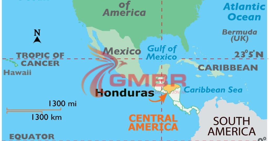 Du lịch Honduras: Thời điểm du lịch, Địa điểm, Lịch trình du lịch & Hãng hàng không khai thác chuyến bay đến Honduras từ Việt Nam 1 Vị trí địa lý Honduras