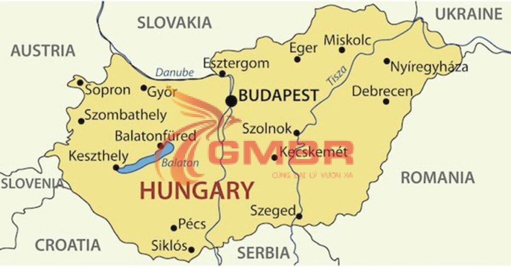 Du lịch Hungary: Địa điểm du lịch, Lịch trình du lịch & Hãng hàng không khai thác chuyến bay đến Hungary 1 Vị trí địa lý Hungary