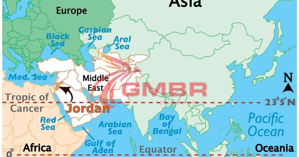 Vị trí địa lý Jordan