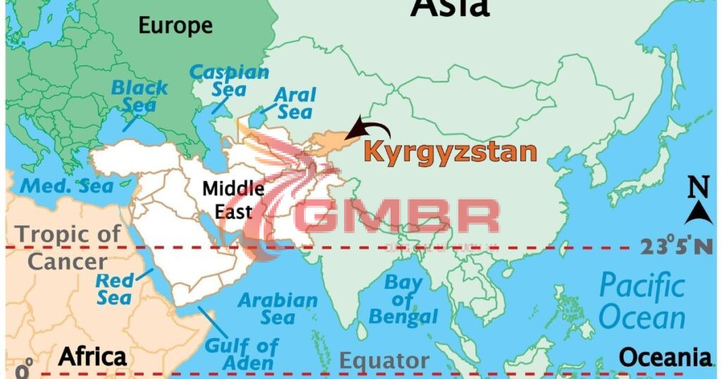 Vị trí địa lý Kyrgyzstan