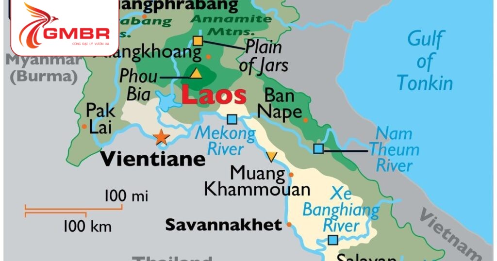 Du lịch Lào: Thời điểm du lịch, Địa điểm, Lịch trình du lịch & Hãng hàng không khai thác chuyến bay đến Lào 1 Vị trí địa lý Lào