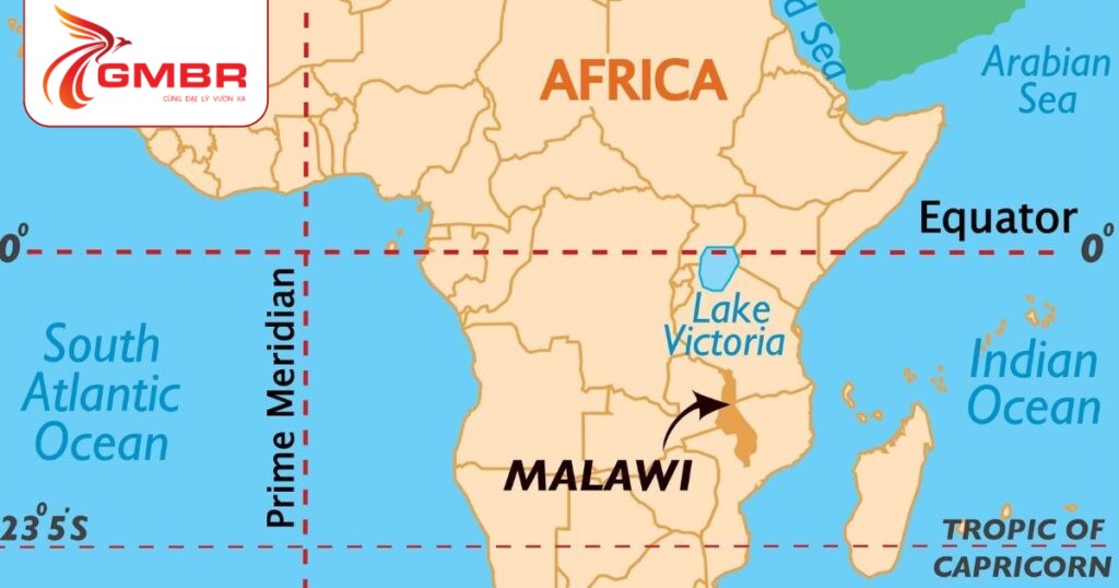 Du lịch Malawi: Thời điểm du lịch, Địa điểm, Lịch trình du lịch & Hãng hàng không khai thác chuyến bay đến Malawi 1 Vị trí địa lý Malawi
