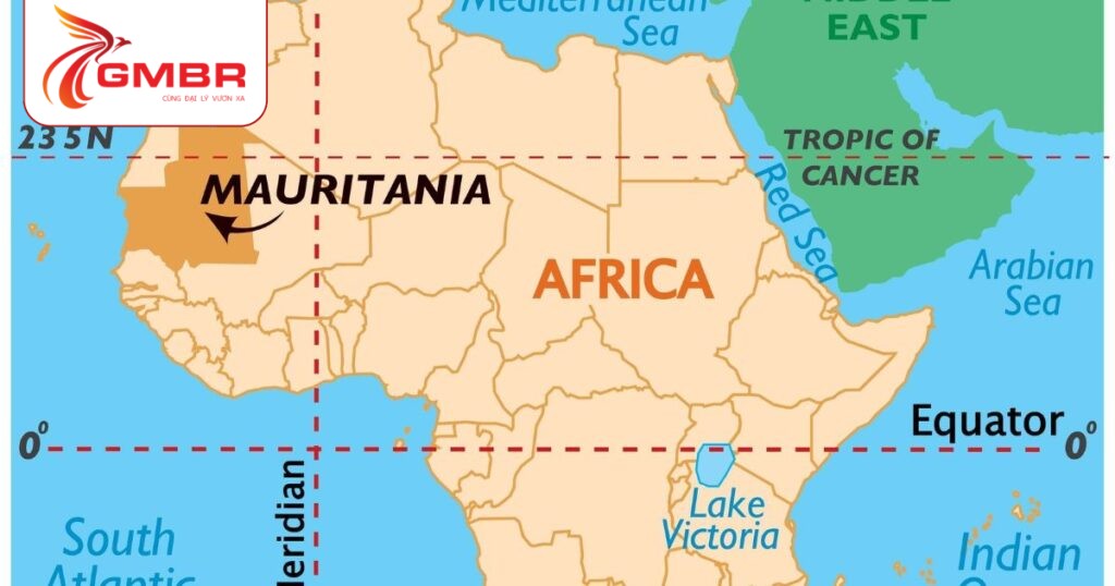 Vị trí địa lý Mauritanie