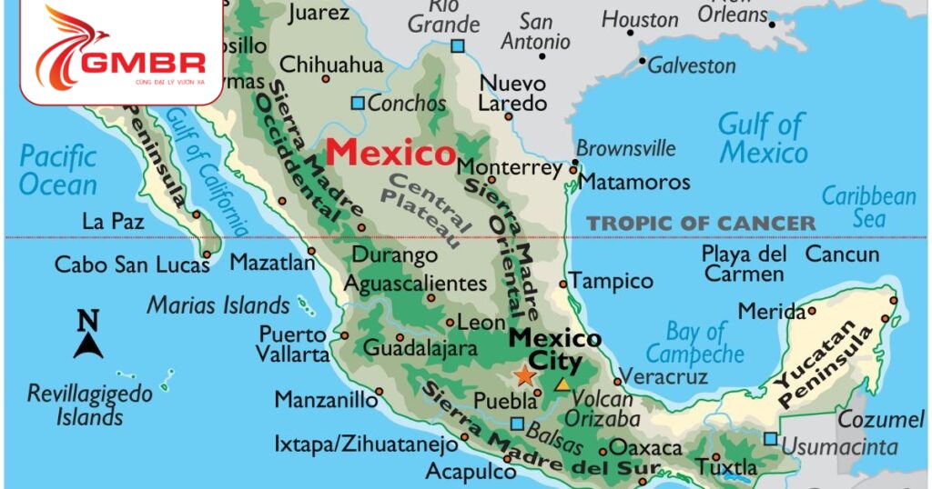 Vị trí địa lý Mexico