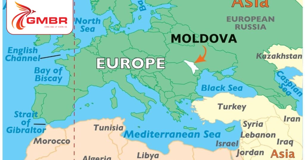 Du lịch Moldova: Thời điểm du lịch, Địa điểm, Lịch trình du lịch & Hãng hàng không khai thác chuyến bay đến Moldova 1 Vị trí địa lý Moldova
