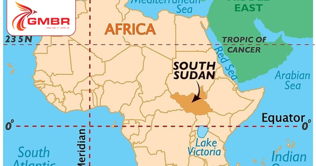 Du lịch Nam Sudan: Thời điểm du lịch, Địa điểm, Lịch trình du lịch & Hãng hàng không khai thác chuyến bay đến Nam Sudan 1 Vị trí địa lý Nam Sudan