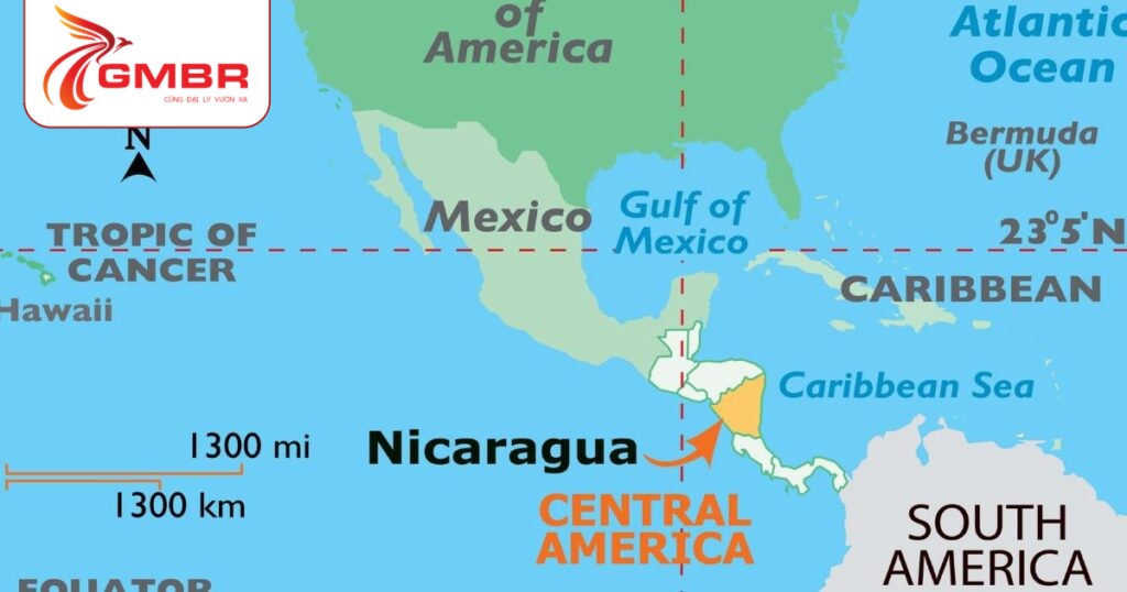Vị trí địa lý Nicaragua