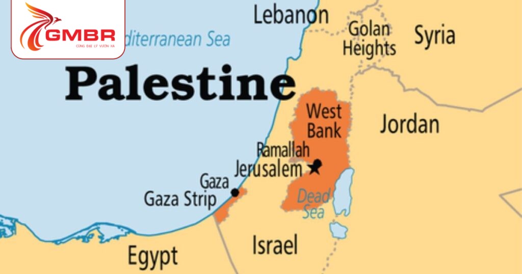 Du lịch Palestine: Địa điểm du lịch, Lịch trình du lịch & Hãng hàng không khai thác chuyến bay đến Palestine 1 Vị trí địa lý Palestine