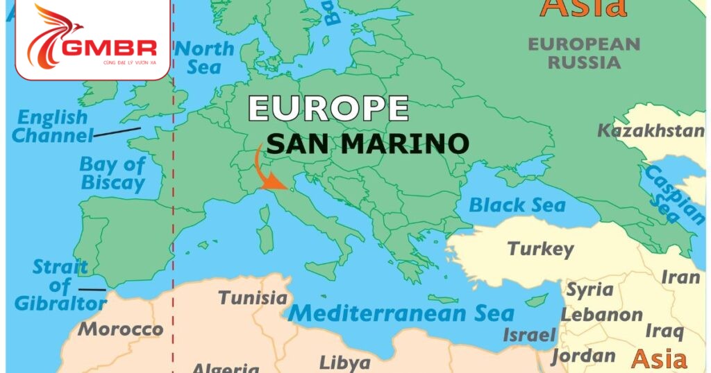Du lịch San Marino: Thời điểm du lịch, Địa điểm, Lịch trình du lịch & Hãng hàng không khai thác bay đến San Marino từ Việt Nam 1 Vị trí địa lý San Marino