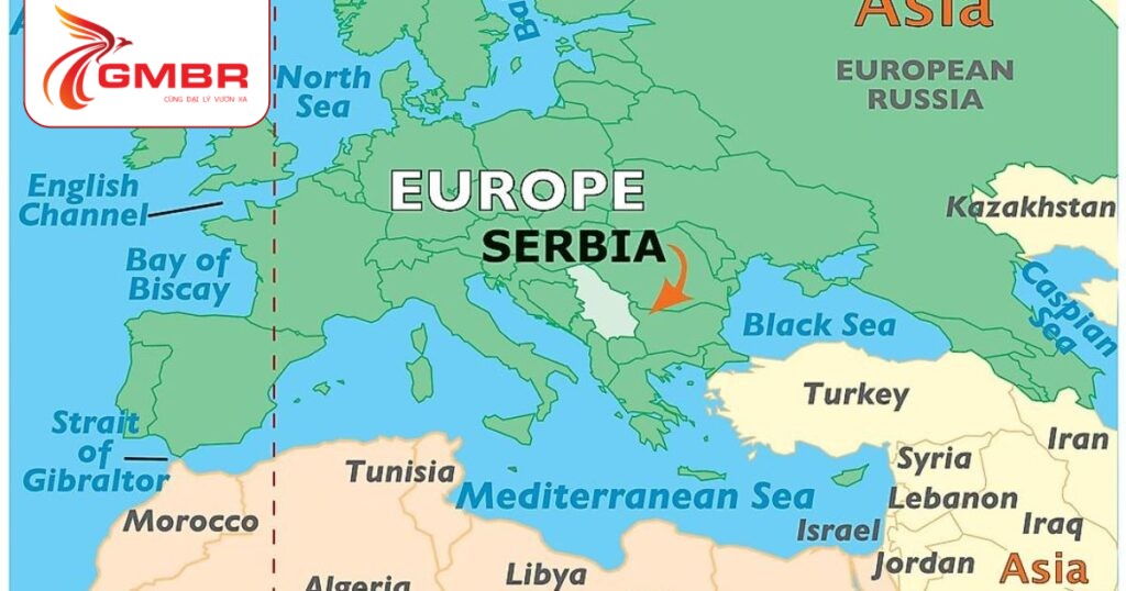 Du lịch Serbia: Địa điểm du lịch, Lịch trình du lịch & Hãng hàng không khai thác chuyến bay đến Serbia 1 Vị trí địa lý Serbia