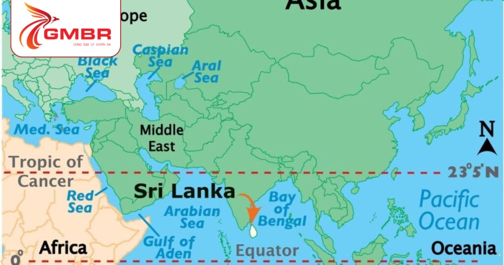 Vị trí địa lý Sri Lanka