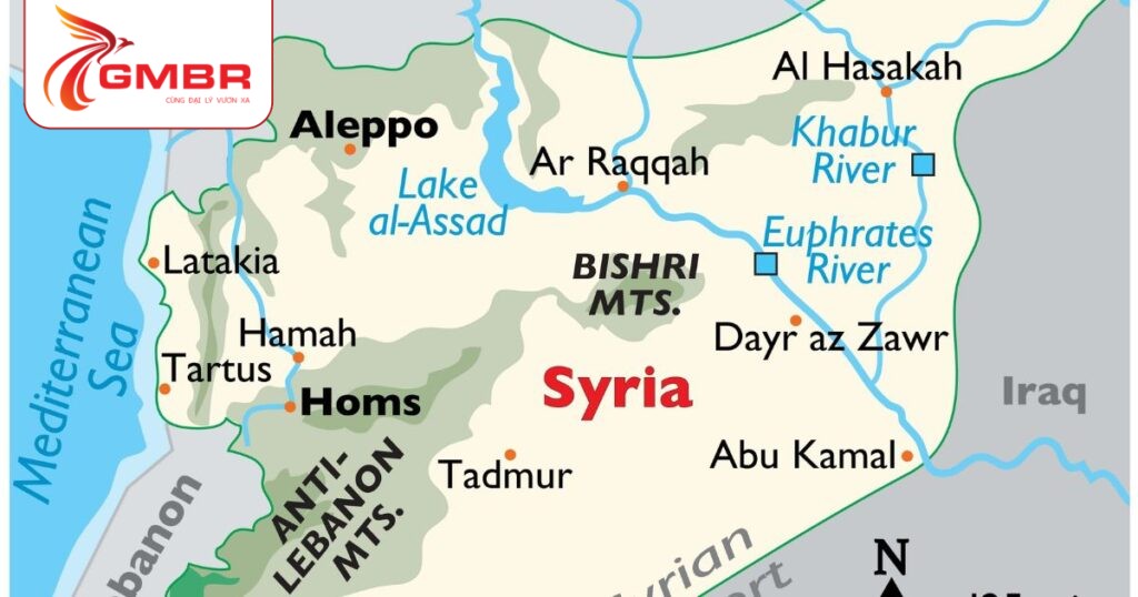Vị trí địa lý Syria