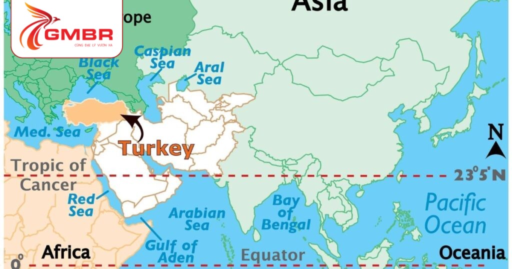 Vị trí địa lý Thổ Nhĩ Kỳ