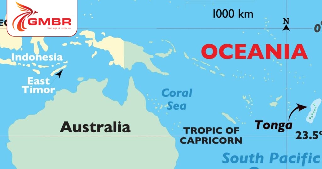 Vị trí địa lý Tonga