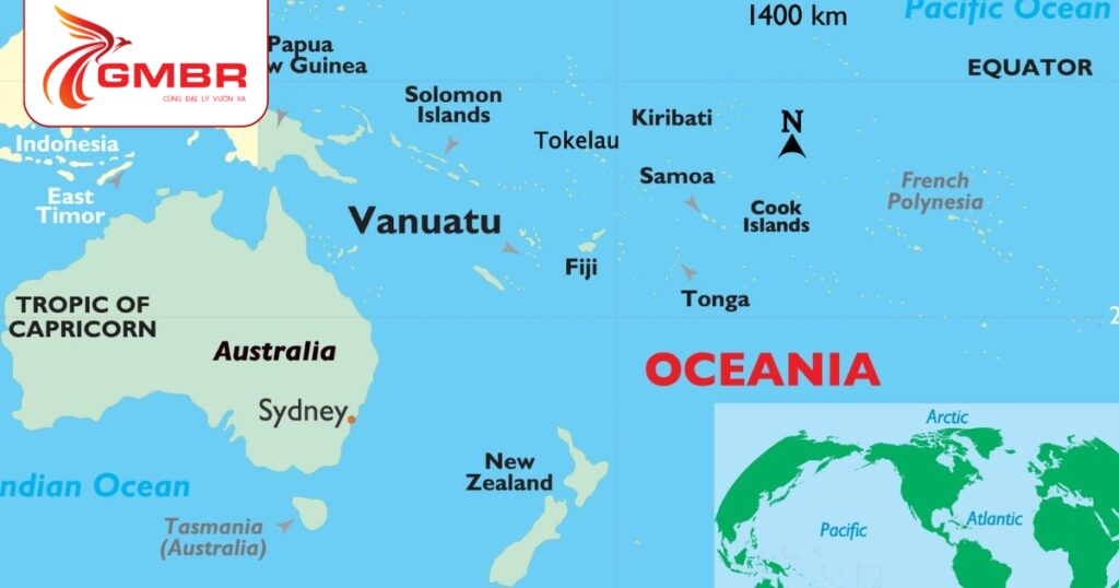 Vị trí địa lý Vanuatu