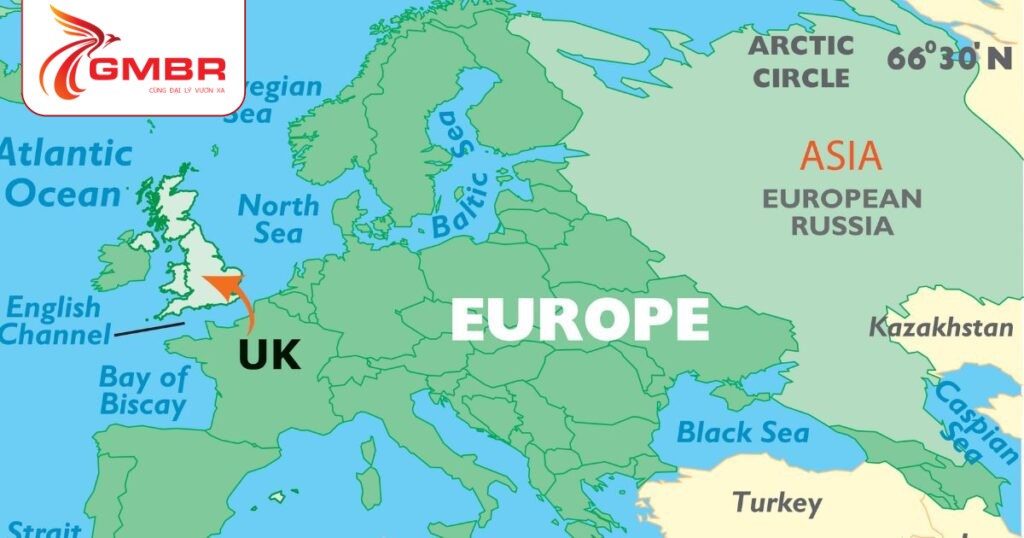 Du lịch Vương quốc Anh: Thời điểm du lịch, Địa điểm, Lịch trình du lịch & Hãng hàng không khai thác chuyến bay đến Vương quốc Anh 1 Vị trí địa lý Vương quốc Anh