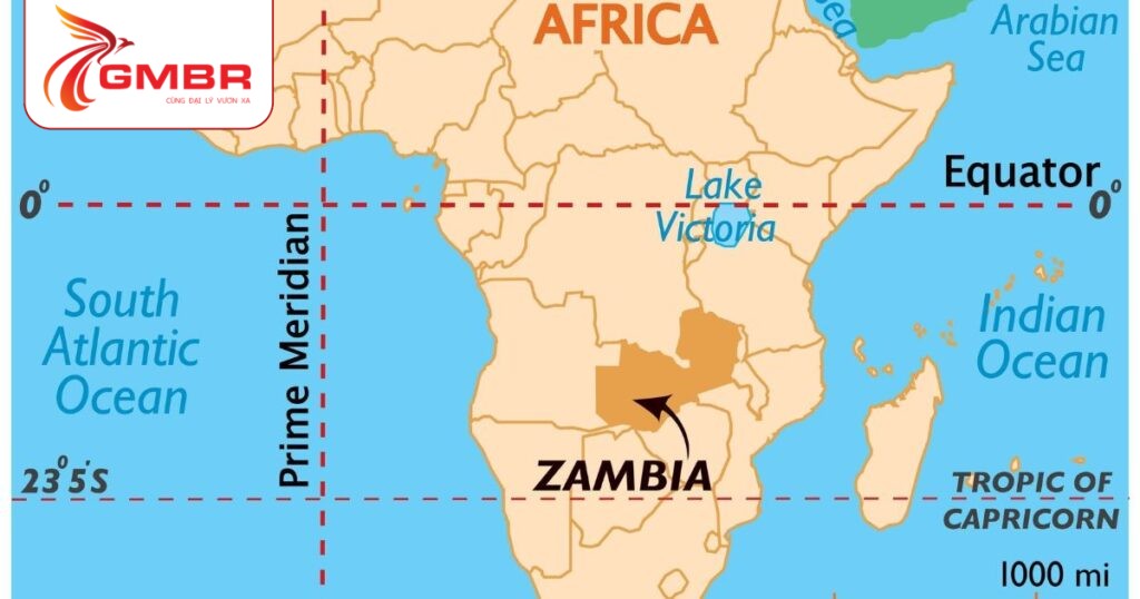 Vị trí địa lý Zambia